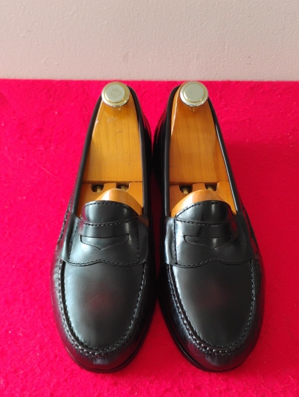 Cole Haan Black Leather Penny Loafers